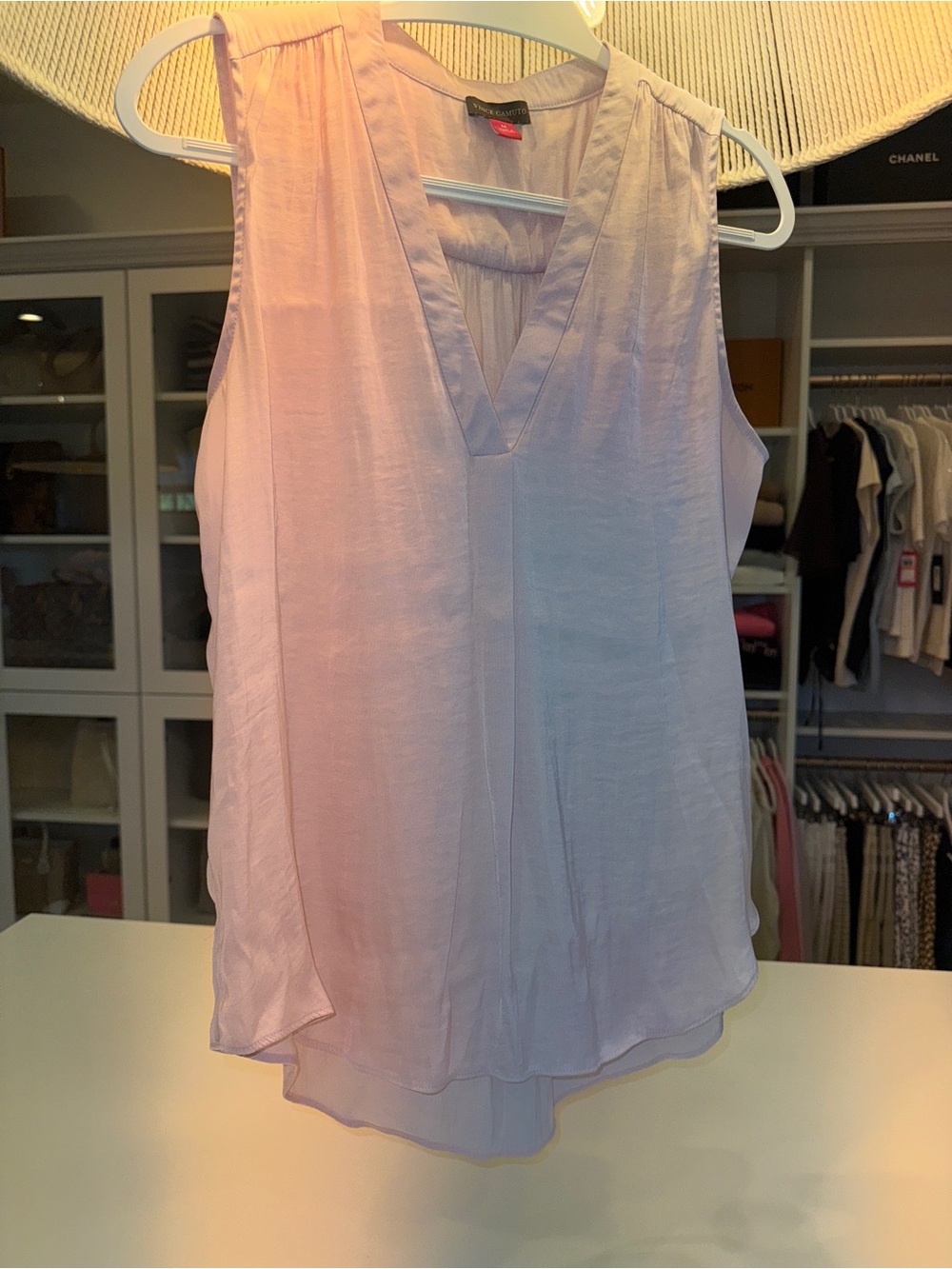 Vince Camuto Blush V-Neck Sleeveless Camisole - Picture 6 of 11